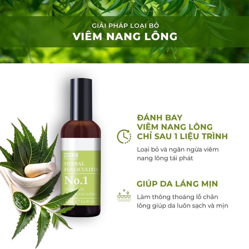 Xịt thảo mộc viêm nang lông-MeeGroup