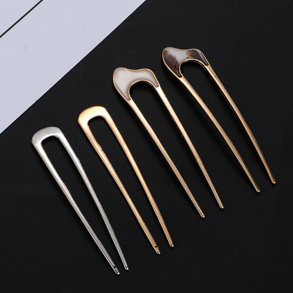 Trâm Cài Tóc Chữ U Bằng Kim Loại Phong Cách Vintage Chăm Sóc Tóc Cho Nữ