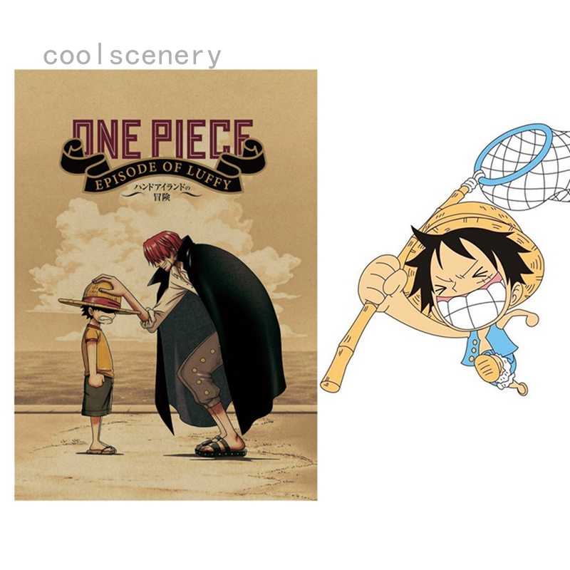 Tấm poster treo trang trí phòng in hình nhân vật Luffy trong One Piece | BigBuy360 - bigbuy360.vn