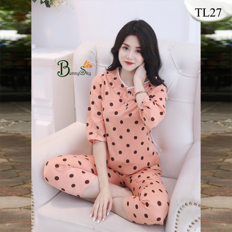 Quần áo bộ mặc nhà, đồ bộ mặc nhà mặc sau sinh chất liệu đũi lạnh mềm mịn xịn xò