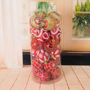 [HOT] Set 24 Quả Châu Hoa Văn 6 CM
