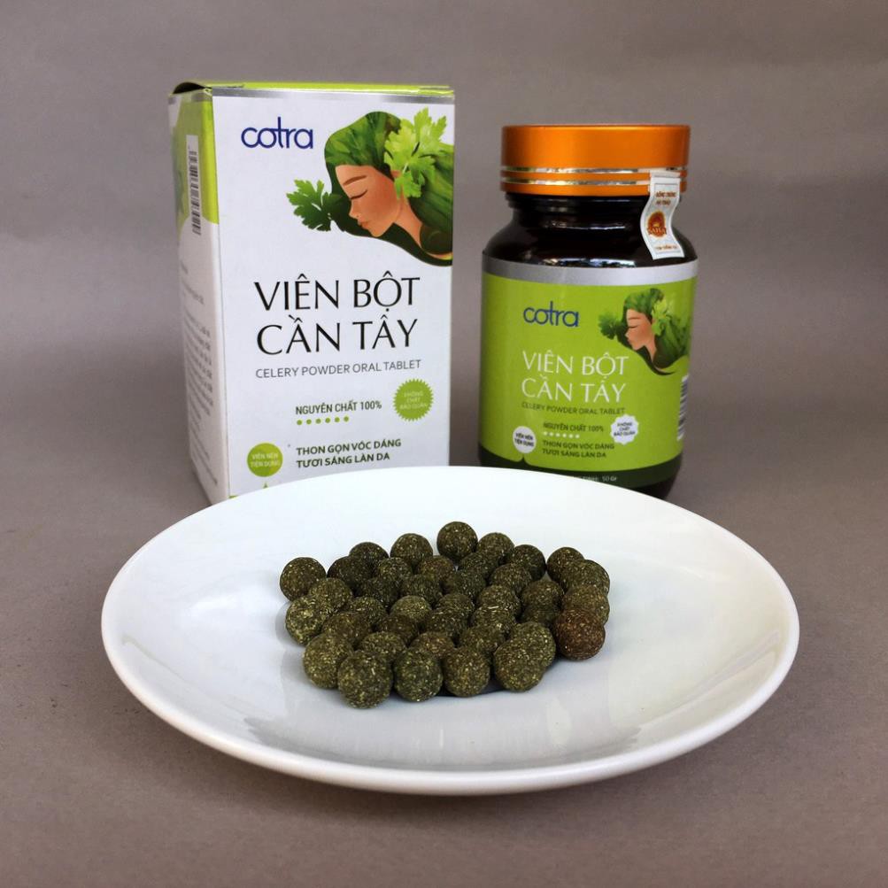 VIÊN BỘT CẦN TÂY MẬT ONG SẤY LẠNH NGUYÊN CHẤT (Hộp 50g, 80g) giúp giảm cân, trắng da, tái tạo da, detox cơ thể