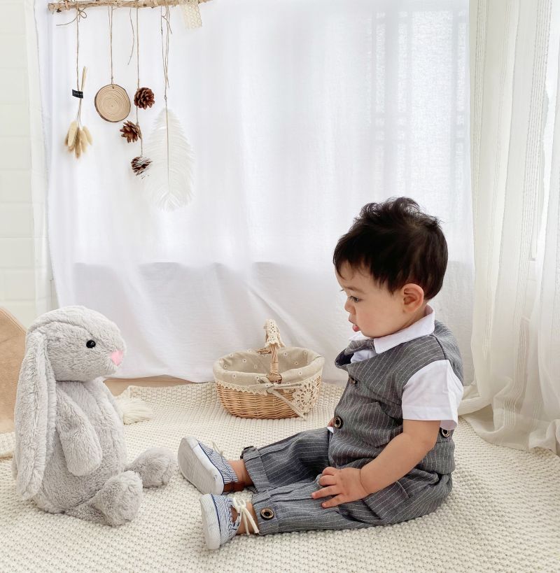 Soffny Bộ áo sơ mi + quần short Soffny đáng yêu cho bé