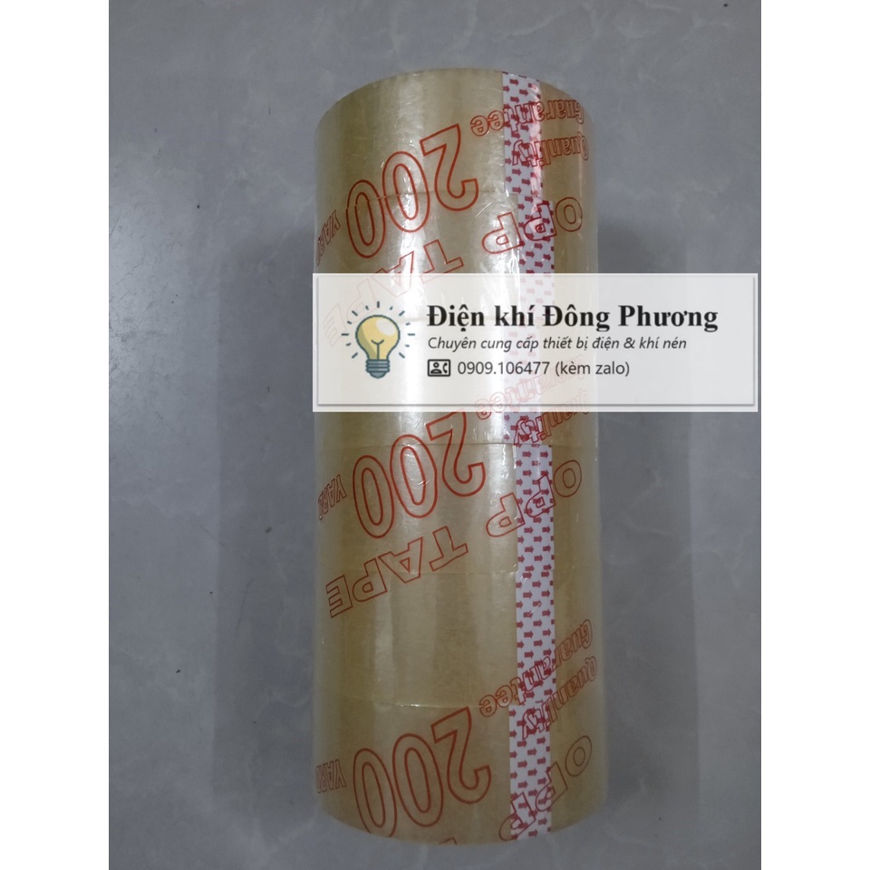1 cuộn Băng keo trong (333g cuộn) khổ 48mm, 200yard, độ dính 50mic.