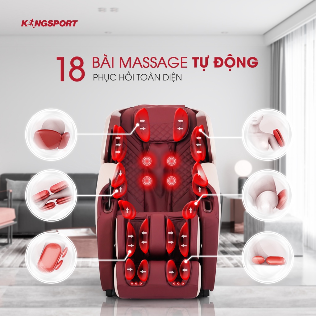 Ghế massage KINGSPORT G50 - tự động mát xa đa năng