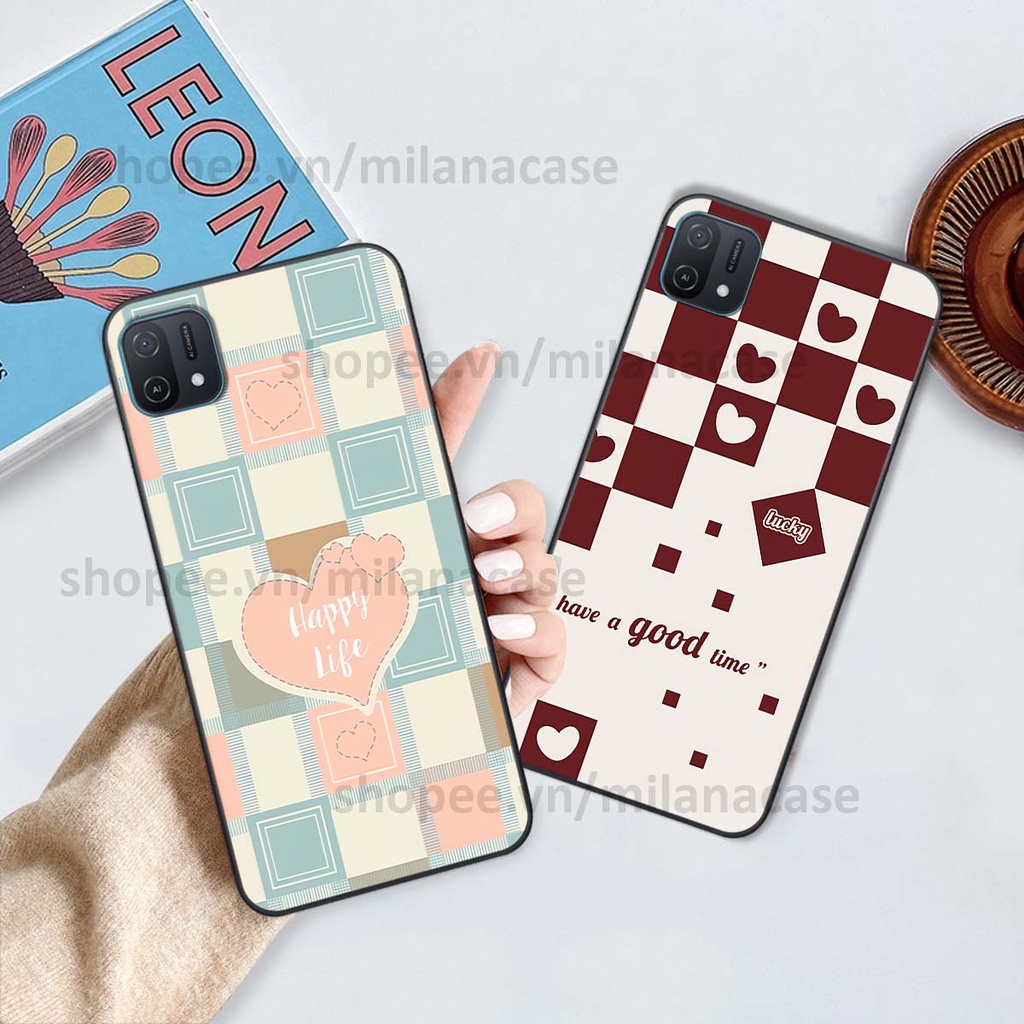 Ốp Oppo A16k caro họa tiết nhiều màu sắc siêu đẹp thời trang cá tính