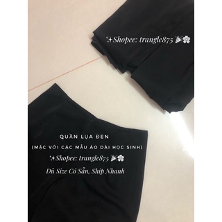 Quần Lụa Đen (Chất Lụa Mát Dày Dặn)