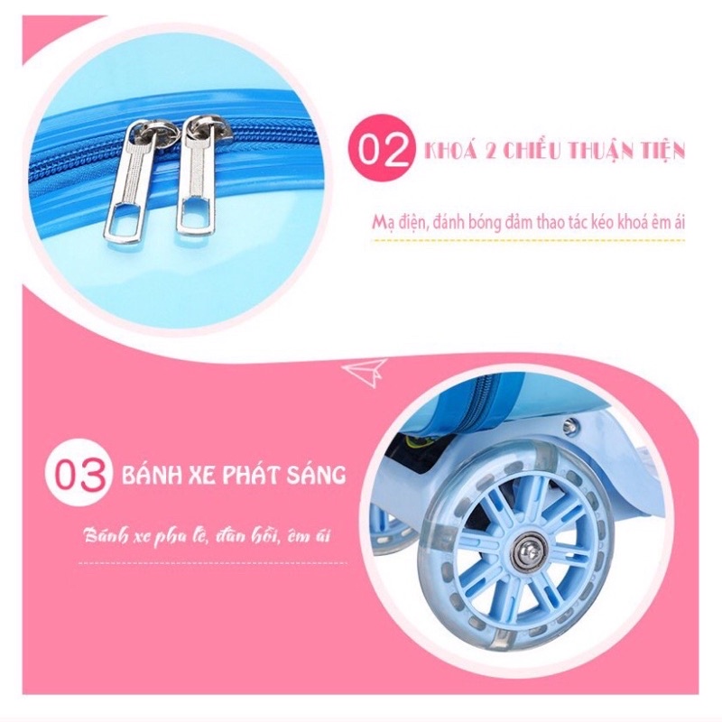 Xe trượt Scooter kèm Vali kéo size 16 inch cho bé