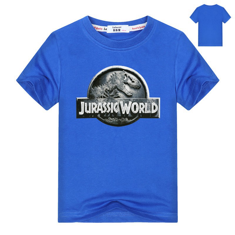Áo thun-Jurassic World Dinosaur cho bé trai Hoạt hình 3-14yrs Tops
