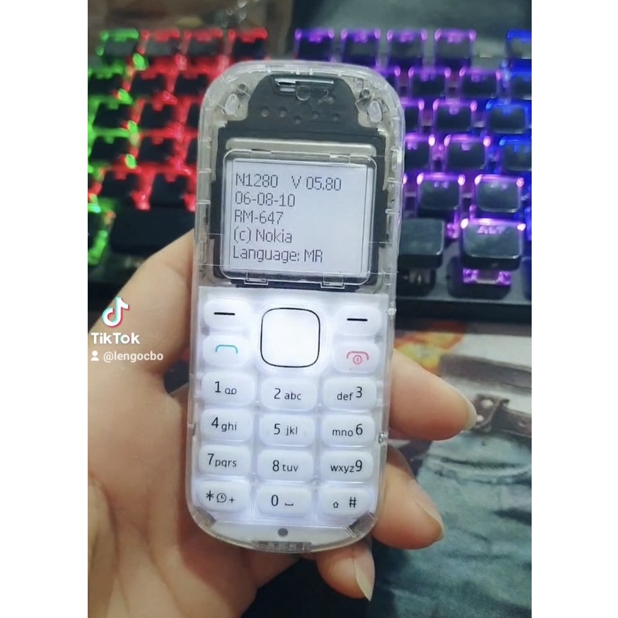 Điện Thoại Nokia 1280 Zin Lên Sườn Vỏ Trong Suốt - Được Chọn Phụ Kiện