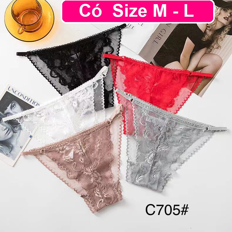 Quần lót dây mảnh ren sexy quyến rũ mềm mại co dãn C705 🍓🍓Quần chíp sịp xì mềm mịn đáy kháng khuẩn🍓🍓