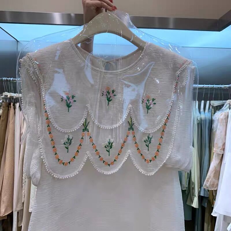 Áo Sơ Mi Cổ Búp Bê Dáng Rộng Thêu Họa Tiết Dongdaemun Thời Trang Hàn Quốc Dễ Phối Đồ Dành Cho Bạn Nữ 6 2022