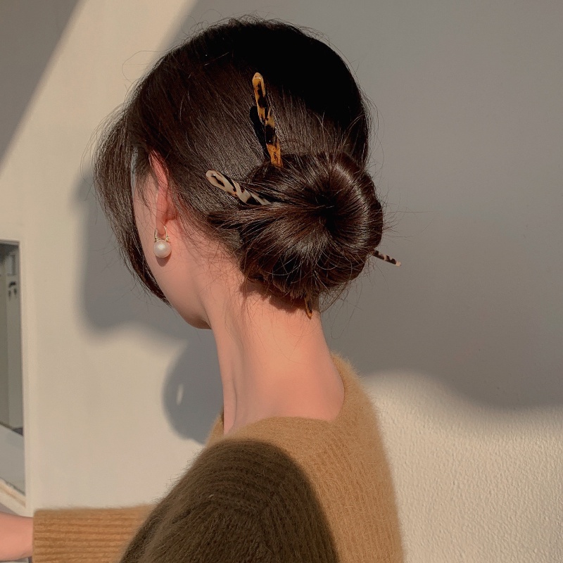 Trâm cài búi tóc acetate phong cách đơn giản dành cho nữ