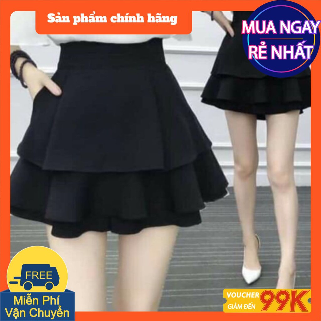 [CÓ SẴN] VÁY TẦNG- (quần giả váy) (3 size: L/XL/XXL) bigsize đẹp xinh dự tiệc đầm trắng giá rẻ size lớn