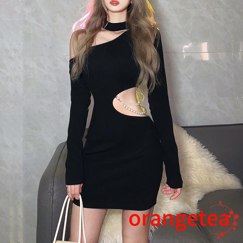 Đầm Ngắn Dáng Ôm Khoét Vai Màu Sắc Thời Trang Dành Cho Nữ