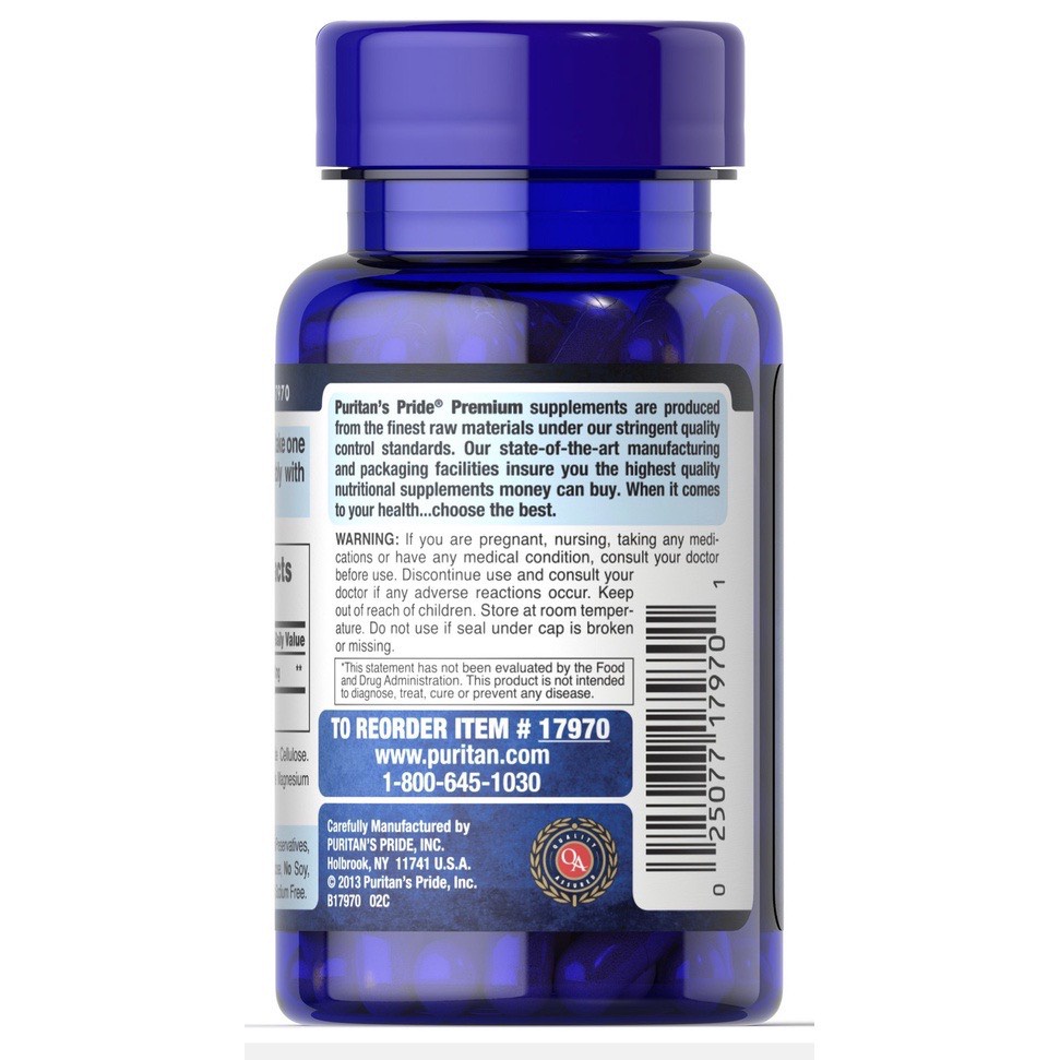 Viên uống Trắng Da, Giảm Nám, Thải Độc L- Glutathione  500mg Puritan's Pride