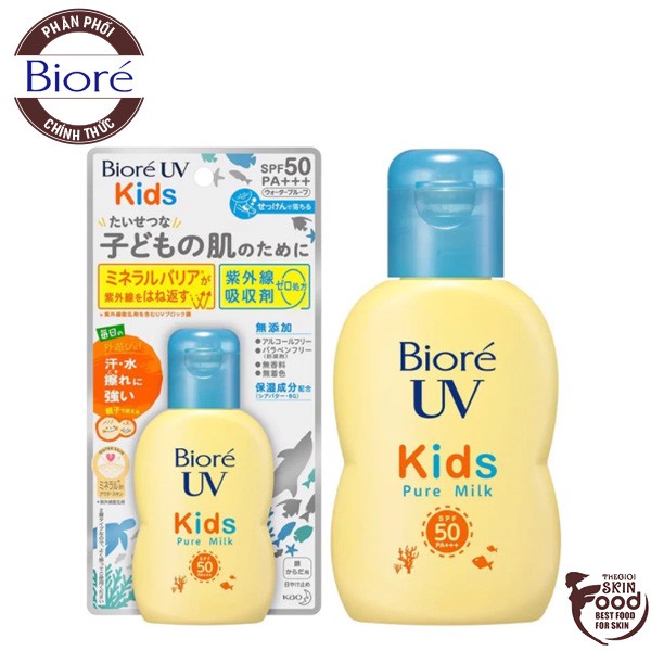 Sữa Chống Nắng Dịu Nhẹ Cho Trẻ Em Bioré UV Kids Pure Milk SPF50/PA+++ 70ml