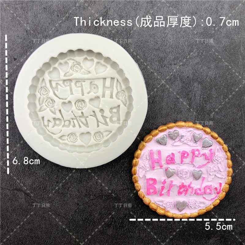 Khuôn Chữ Happy Birthday 3d Làm Bánh, Sô Cô La, Thạch