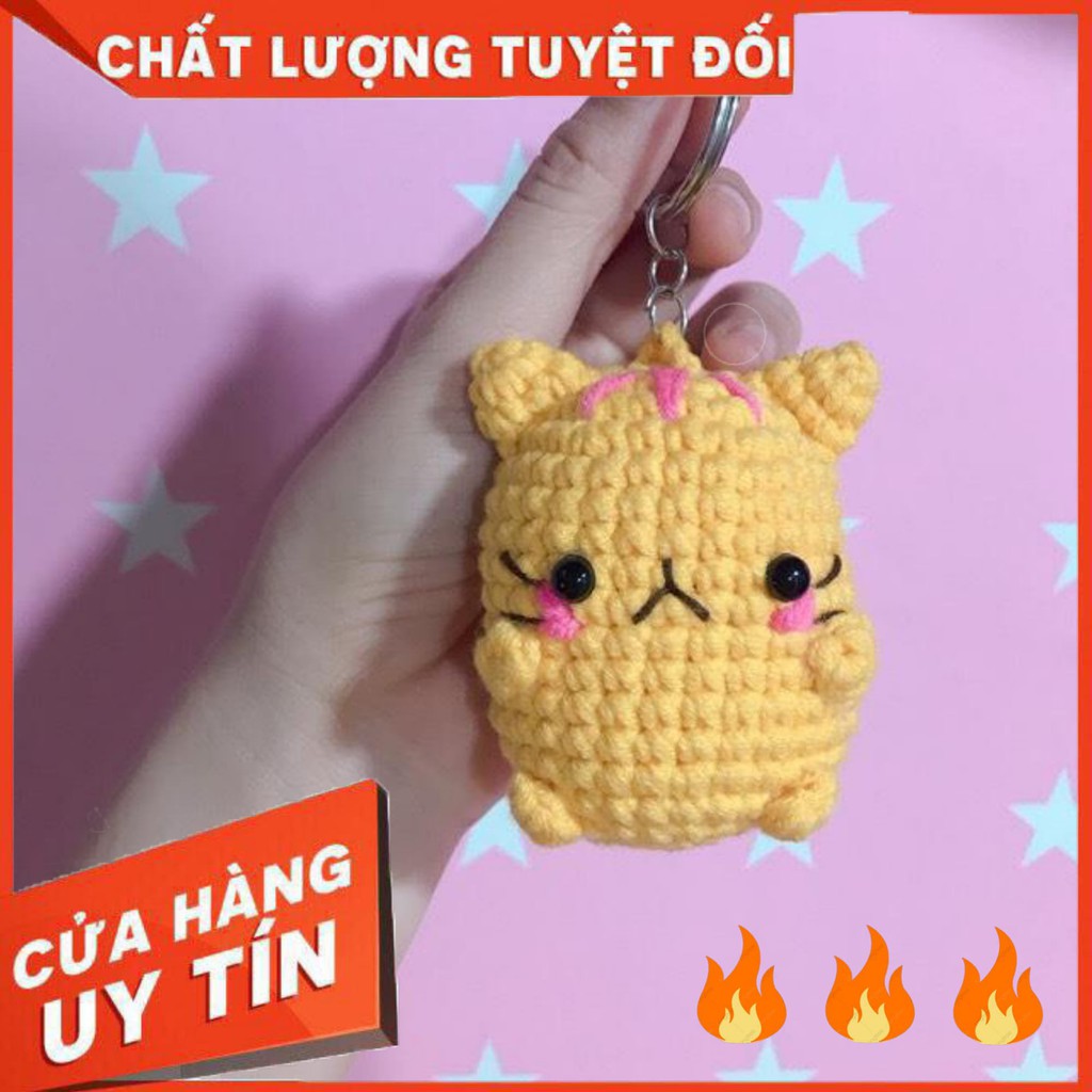 móc khoá bé mèo cute - J97 - móc khoá handmade - quà tặng ý nghĩa
