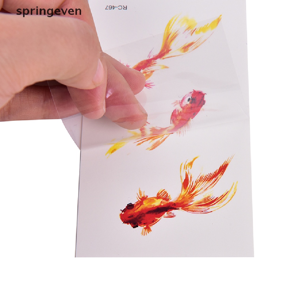 Hình Xăm Dán Tạm Thời Hình Cá Vàng Chống Nước