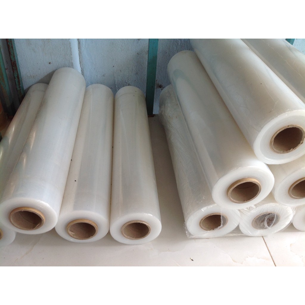 Màng PE quấn trái cây, quấn hàng &amp; pallet, màng quấn chống ẩm ướt, dùng cho xăm hinh size 25cm và 50cm