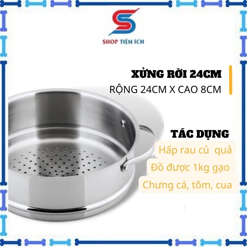 Nồi hấp, xửng hấp đồ xôi Inox Fivestar dùng cho nồi 24cm (sale sốc)