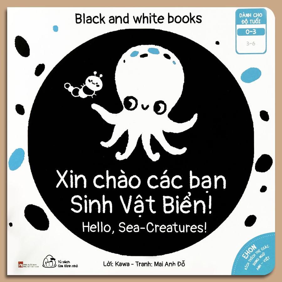 Sách - Ehon Kích Thích Thị Giác - Song Ngữ - Black and White books (Combo 6 cuốn)