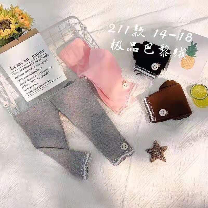 Quần legging cotton len Quảng Châu cho bé gái- Chất dày dặn