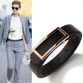 Thắt Lưng Da Bò Thật 2.3cm Phối Khóa Thời Trang Cho Nữ