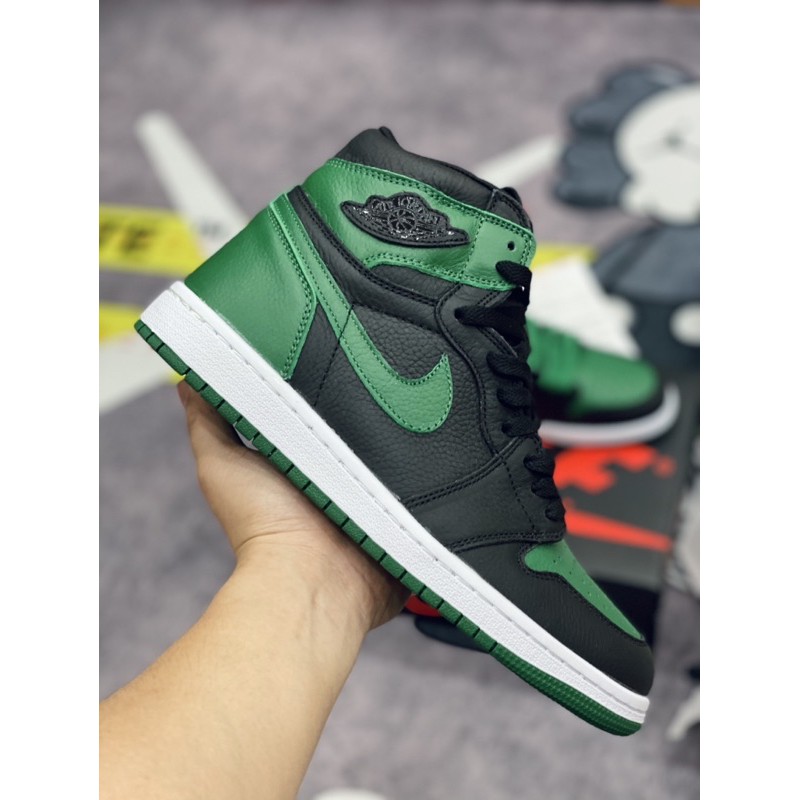 [AGsneaker] Giày thể thao cổ cao màu xanh lá đen chân bè fit lên 1 size...