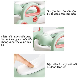 Thang bô vệ sinh cao cấp KUB, bệ thu nhỏ bồn cầu có tay vịn dễ vệ sinh và gấp gọn tiện lợi cho bé