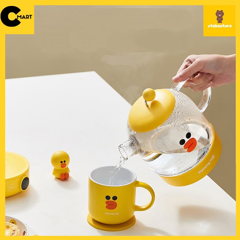 Bình Pha Trà Nấu Trà Hoa Đun Nước JoYoung Line Friends K08-D601