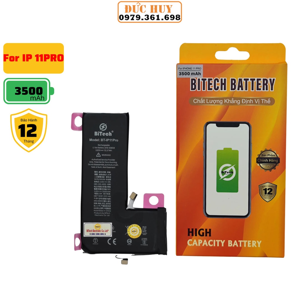 Pin IP11 PRO Dung Lượng Cao BiTech BT-IP6 ( 3500 mAh )