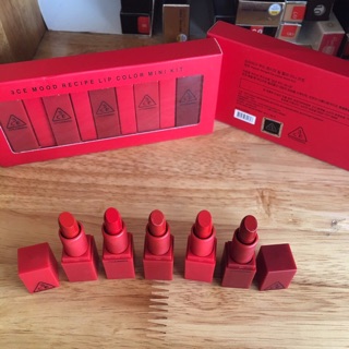 Set son 5 màu tone đỏ size mini