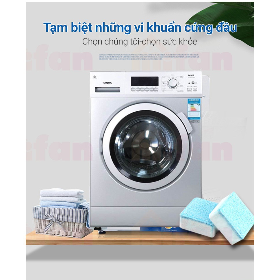 HSF VBN Viên Tẩy Vệ Sinh Lồng Máy Giặt - Hộp 6 viên - HÀNG cái 1 50 45 25