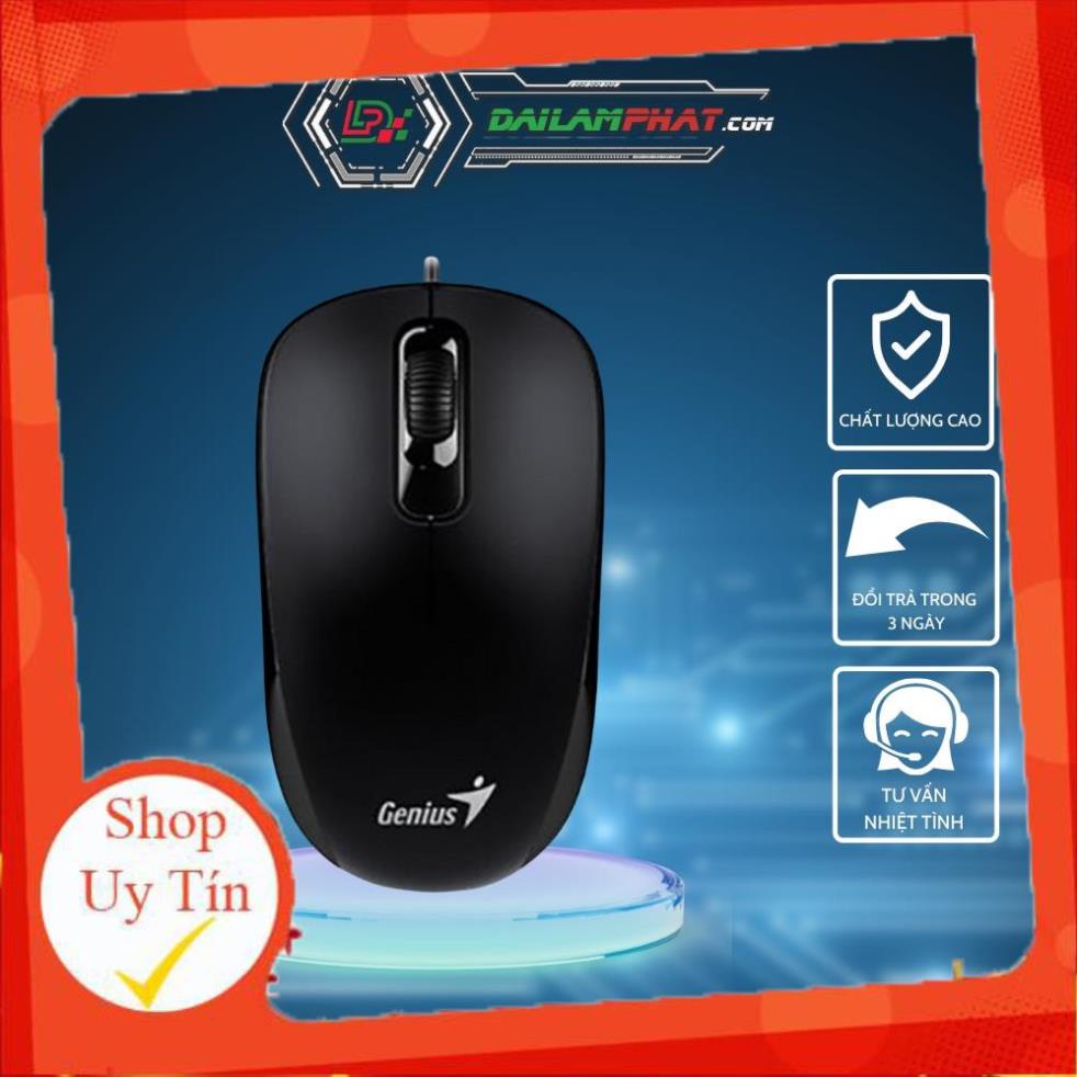 FreeShip - Chuột Có Dây Genius DX-110 USB, Thiết kế gọn, nhẹ, dùng được cả 2 tay