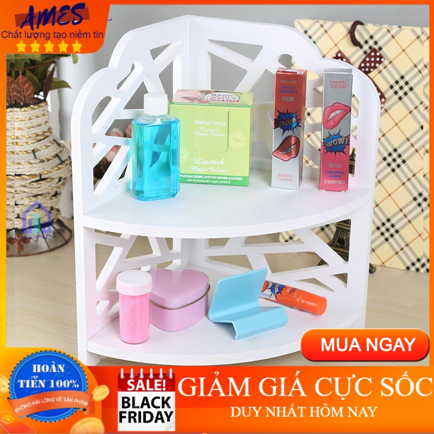 Kệ góc tường 2 tầng bằng gỗ đẹp thiết kế sang trọng - AMES SHOP