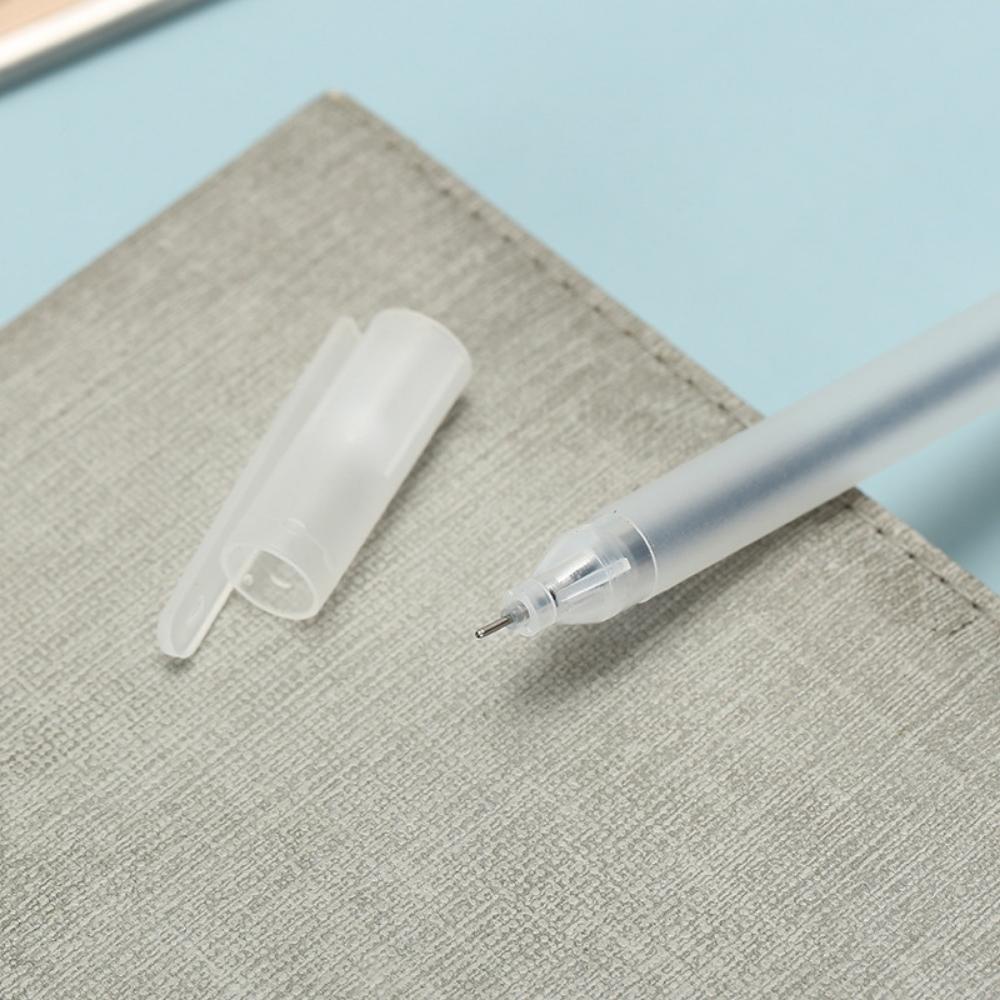 Bút bi nước Thân nhám mực gel Pison, viết bi cute ngòi kim 0.38mm - 01/ 05 cái