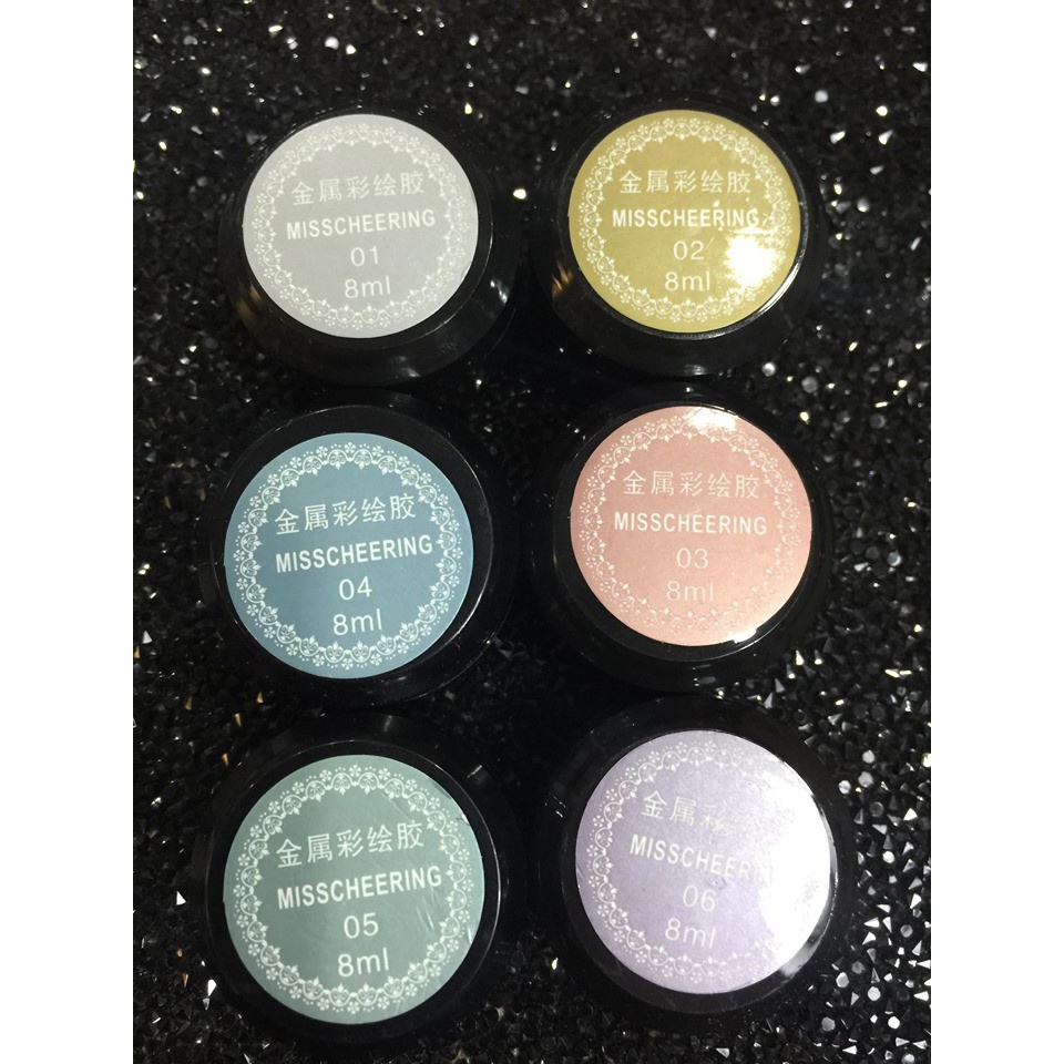 XẢ Gel metal trang trí móng tay