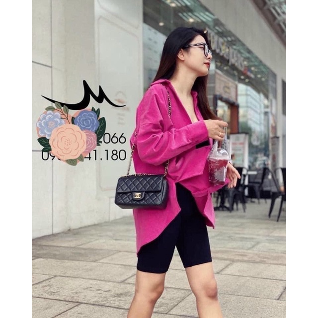 Áo Sơ Mi Trơn Dài Tay [FREESHIP]  Thun kiểu form rộng bánh bèo, học sinh thanh lịch phong cách Ulzzang