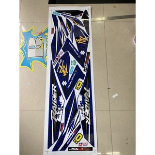 Ten rời xe Raider Fi dán xe xanh gp