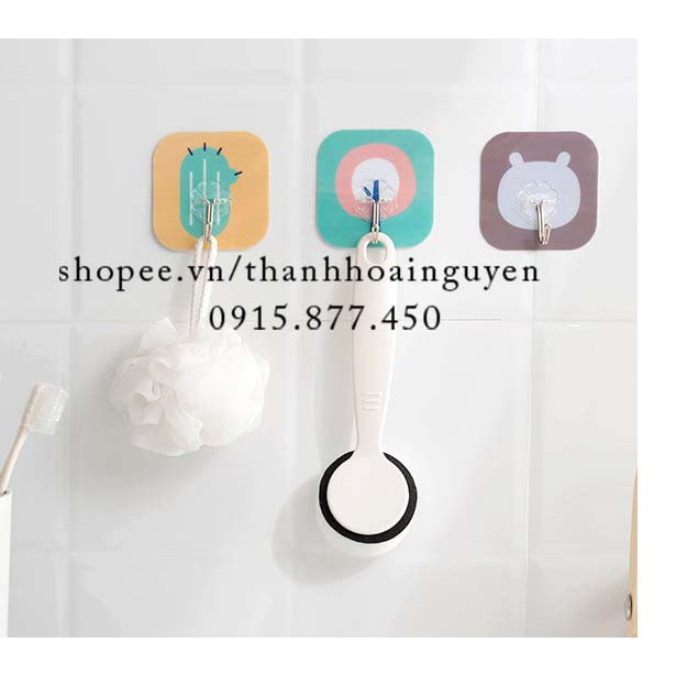 Set móc treo đồ siêu dính icon hoạt hình dễ thương