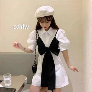 Sơ mi kèm gile buộc nơ