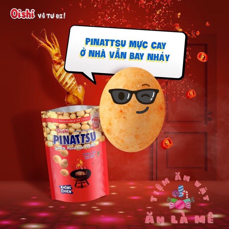 Đậu Phộng Không Chiên Gói 95g Oishi Pinattsu tiệm ăn vặt ĂN LÀ MÊ