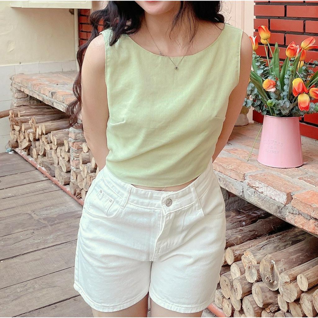 Áo croptop Joah cột nơ hở lưng