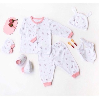 SET sơ sinh dài tay mỏng 5 món MIOMIO