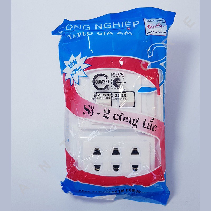 BẢNG ĐIỆN - TAPLO GIẢ ÂM TƯỜNG CONIP S3 - 1CT, 2CT, 3CT