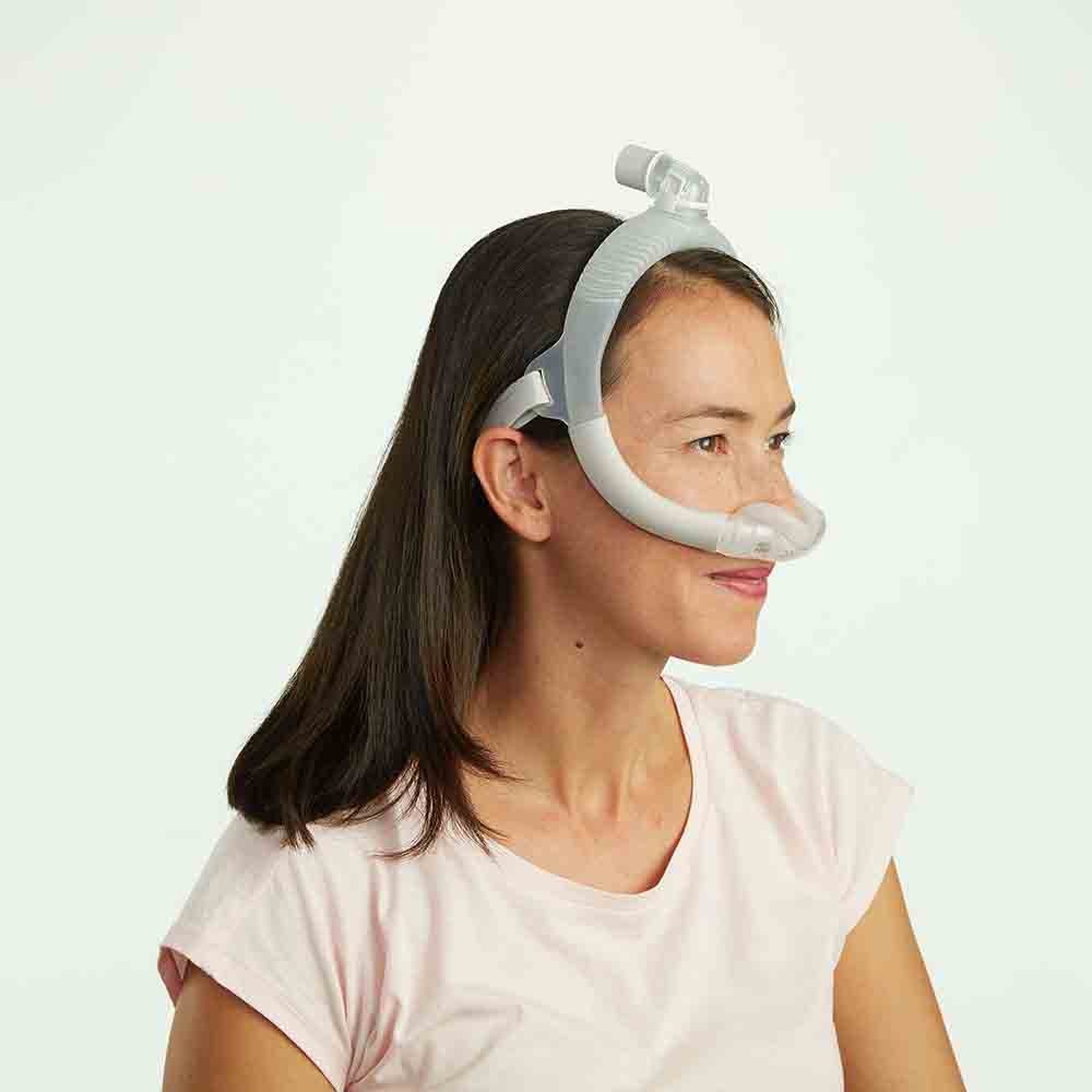 Mặt nạ thở CPAP BiPAP loại chụp mũi  ResMed Airfit N30i- Máy thở CPAP- Ảnh thật ở cuối