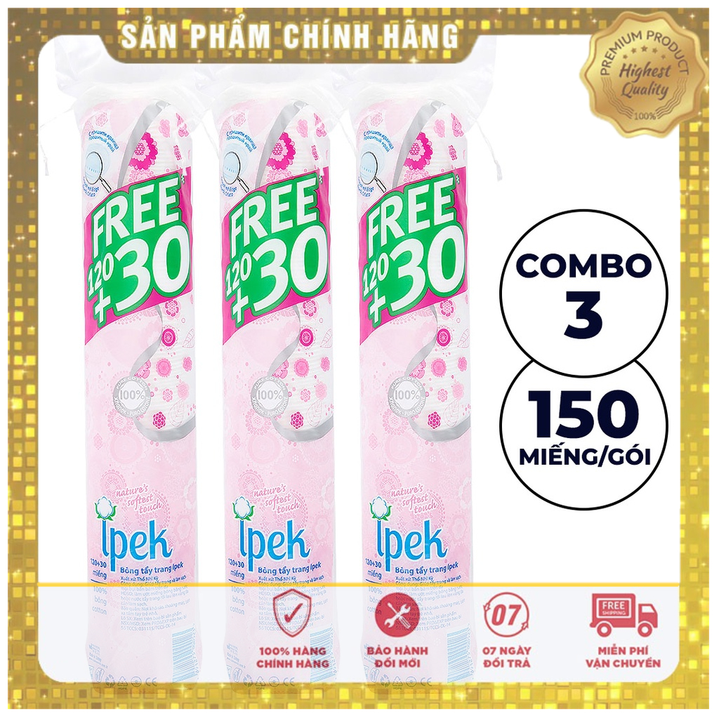 BÔNG TẨY TRANG IPEK LOẠI 150 MIẾNG