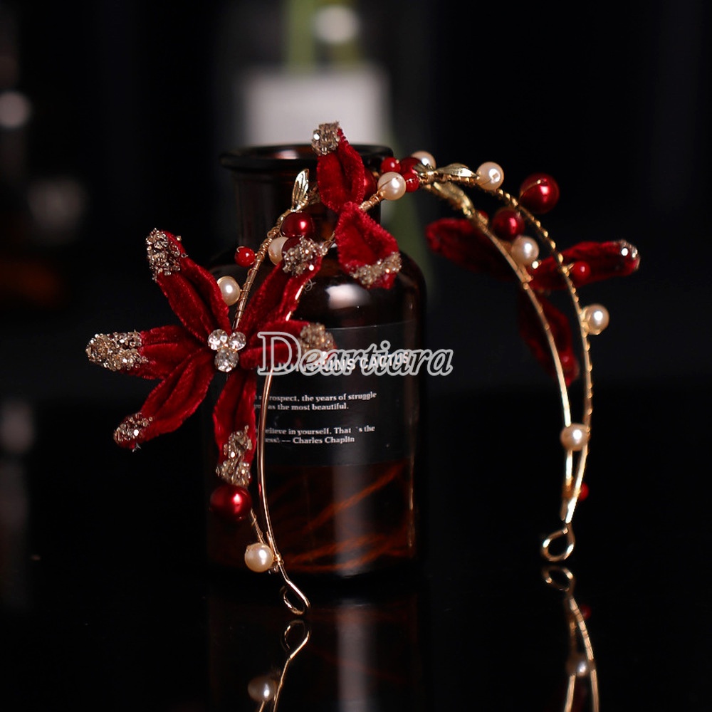 Bộ băng đô và bông tai xinh xắn dành cho cô dâu